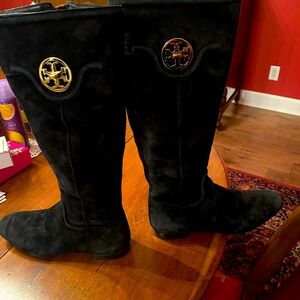 Tory Burch black suede boots